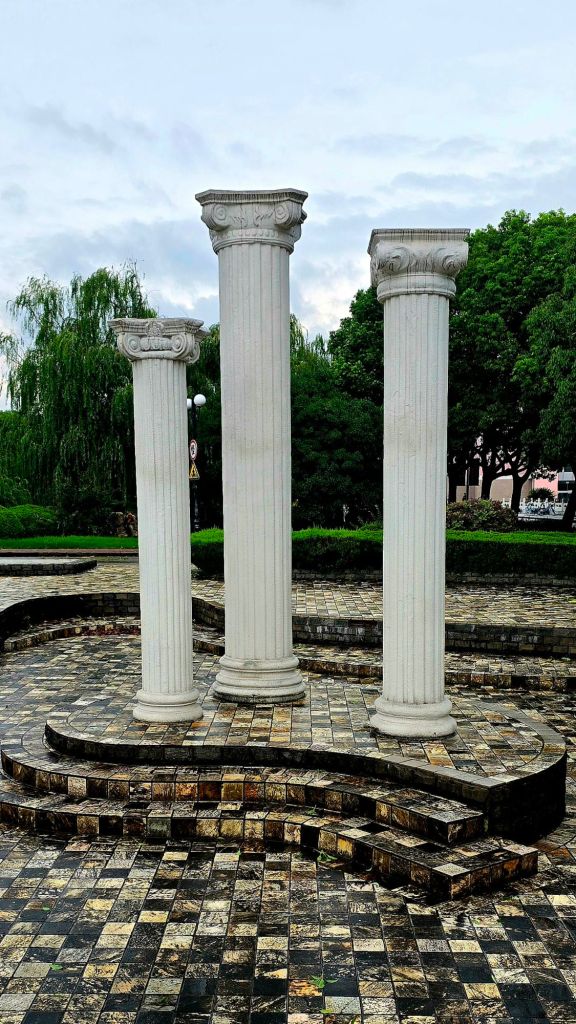 Sculpture in the gardens.